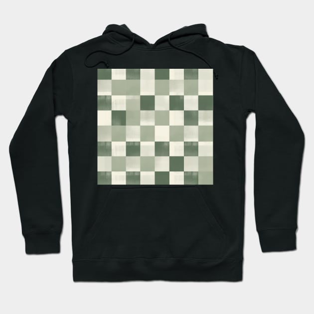 Checkered (sage and sap green) Hoodie by summer-sun-art